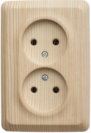Schneider Electric PA16-105D ЭТЮД O/У двойная угловая РОЗЕТКА без заземления без шторок 16А, СОСНА, Россия