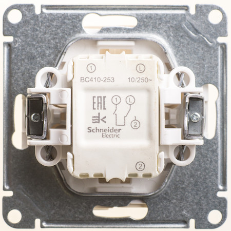 Schneider Electric VS410-253-2-86 W59 2-клавишный ВЫКЛЮЧАТЕЛЬ,с мех. блокировкой для жалюзи,10АХ,механизм,СЛ.КОСТЬ