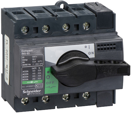 Schneider Electric 28903 ВЫКЛЮЧАТЕЛЬ-РАЗЪЕДИНИТЕЛЬ INS63 4P