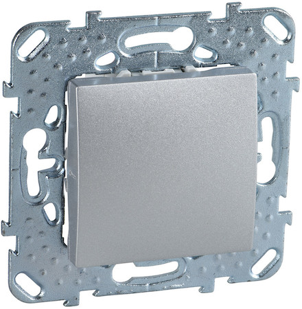 Schneider Electric MGU5.203.30ZD UNICA TOP ПЕРЕКЛЮЧАТЕЛЬ 1-клавишный, сх. 6, 10 АХ, 250 В, АЛЮМИНИЙ