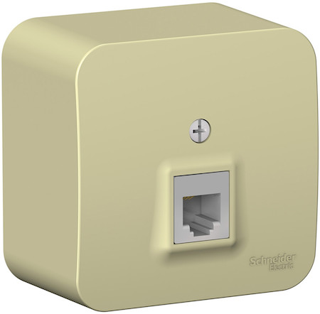 Schneider Electric BLNIA011007 BLANCA О/У РОЗЕТКА телефонная RJ11 ИЗОЛ.ПЛ.,БЕЖЕВЫЙ