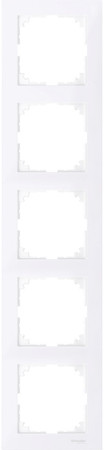 Schneider Electric MTN4050-3625 MERTEN M-Pure РАМКА 5 постов, АКТИВНЫЙ БЕЛЫЙ, SM