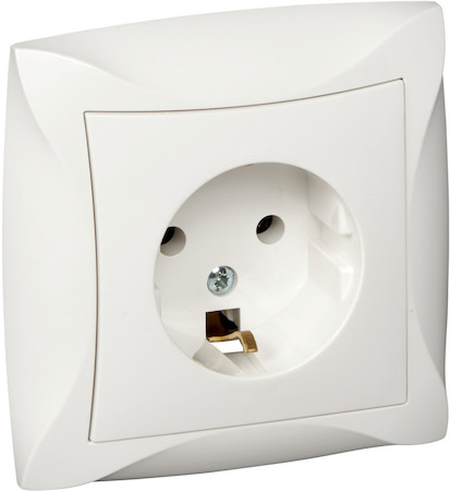 Schneider Electric WDE000142 ДУЭТ РОЗЕТКА с заземлением, 16А, в сборе, БЕЛЫЙ