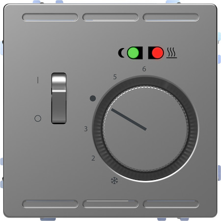 Schneider Electric MTN5764-6036 MERTEN D-Life ТЕРМОРЕГ. ТЕПЛ. ПОЛА с центр. пл. с выкл.+4м 230В, НЕРЖ. СТАЛЬ, SD