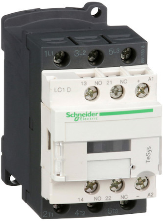 Schneider Electric LC1D12ML КОНТАКТОР D 3Р, 12 A, НО+НЗ, 220V DС, 2.4 ВТ, РАСШ. ДИАП