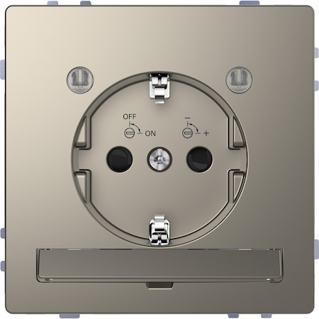 Schneider Electric MTN2304-6050 MERTEN D-Life РОЗЕТКА 16А с з/к и LED модулем, НИКЕЛЬ , SD