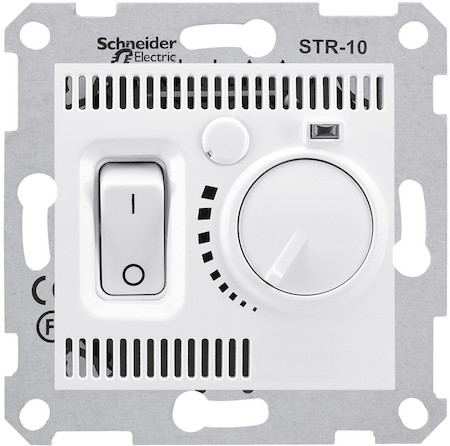 Schneider Electric SDN6000121 SEDNA ТЕРМОСТАТ КОМНАТНЫЙ, 10А, 230В, БЕЛЫЙ