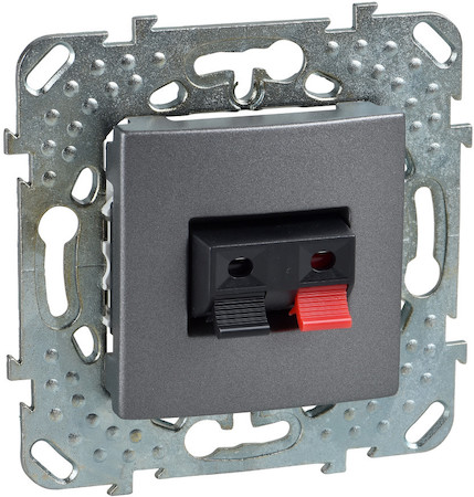 Schneider Electric MGU5.486.12ZD UNICA TOP АУДИОРОЗЕТКА, ГРАФИТ