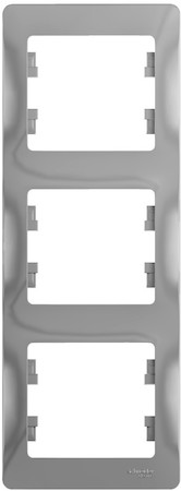 Schneider Electric GSL000307 GLOSSA 3-постовая РАМКА, вертикальная, АЛЮМИНИЙ