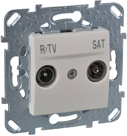 Schneider Electric MGU5.455.25ZD UNICA РОЗЕТКА R-TV/ SAT, оконечная, БЕЖЕВЫЙ