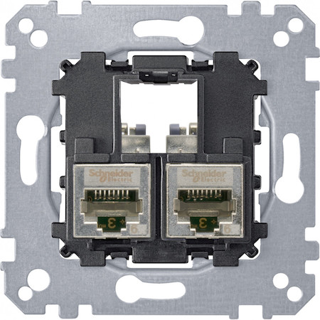 Schneider Electric MTN4576-0022 MERTEN МЕХАНИЗМ КОМП. РОЗЕТКИ 2xRJ45 кат. 6 STP