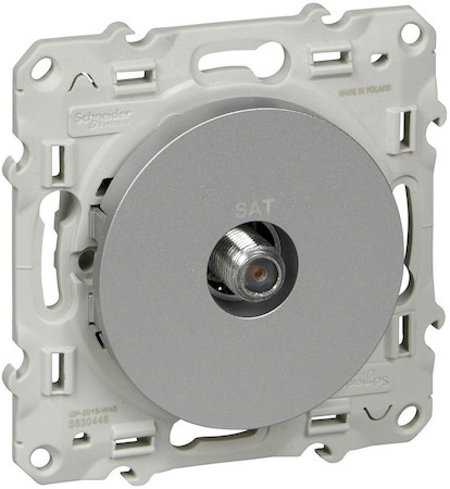 Schneider Electric S53R446 ODACE РОЗЕТКА спутниковая, SAT-разъем, АЛЮМИНИЙ