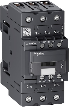 Schneider Electric LC1D80AP7 3P КОНТАКТОР EVERLINK AC3 440В 80A КАТУШКА УПР. 230В AC 50/60ГЦ