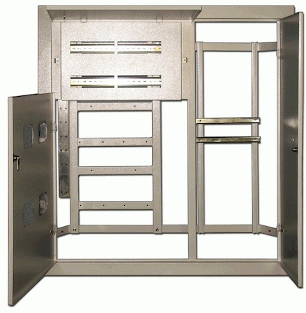 DEKraft 30703DEK Корпус мет. 9 мод. на кв. без шин. нул. 100х95х15 см IP31 ЩЭ-4