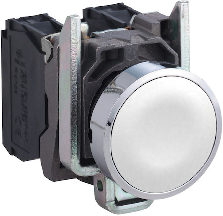 Schneider Electric XB4BA11 КНОПКА БЕЛАЯ, 1 Н/О, ПРУЖИННЫЙ ВОЗВРАТ