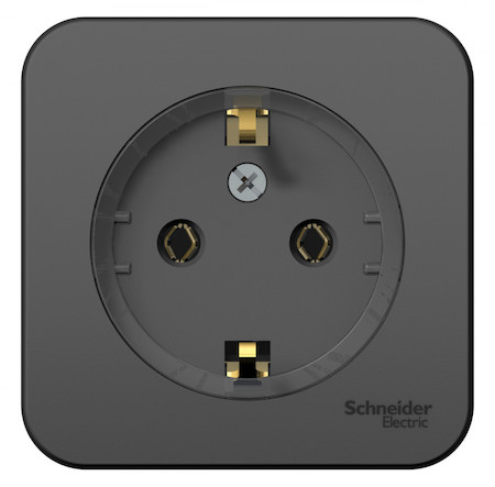 Schneider Electric BLNRA110116 BLANCA О/У РОЗЕТКА с заземлением без штор.,(КОМПАКТ) ИЗОЛ.ПЛ.16А, 250В,АНТРАЦИТ