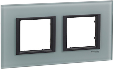 Schneider Electric MGU68.004.7C3 UNICA CLASS РАМКА 2-постовая, МАТОВОЕ СТЕКЛО
