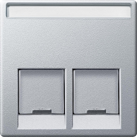 Schneider Electric MTN466560 MERTEN ЦЕНТР.ПЛАТА д/розеток с разъемом RJ45 2 поста, АЛЮМИНИЙ, SM