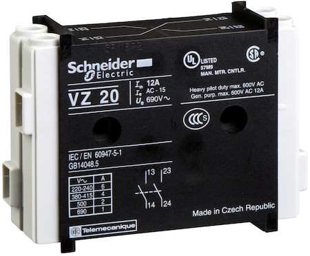 Schneider Electric VZ7 БЛОК С ДВУМЯ ДОПОЛНИТЕЛЬНЫМИ КОНТАКТАМИ НО+НЗ