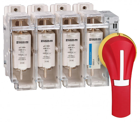 Schneider Electric GS2AH540 КРАСН.ВНЕШН.ФРОНТ.ПОВ.РУК. 100-400А IP65