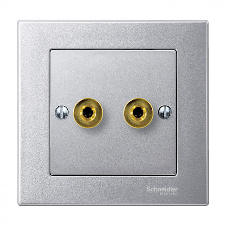 Schneider Electric MTN469360 MERTEN ЦЕНТР.ПЛАТА для аудио розетки АЛЮМИНИЙ, SM