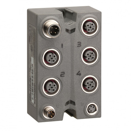 Schneider Electric TM7BAM4CLA Аналоговый модуль IP 67, 2 вх/ 2 вых, 12 бит, 0-20мА, разъемы М12