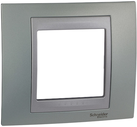 Schneider Electric MGU66.002.094 UNICA TOP РАМКА 1-постовая, АЛЮМИНИЙ/ФЛЮОРИТ