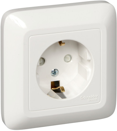 Schneider Electric RA16-003-1-S РОЗЕТКА &laquo;ПРИМА&raquo;ОУ С ЗК СЛ.К
