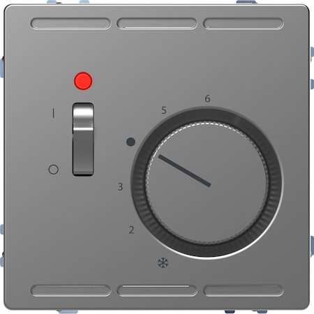 Schneider Electric MTN5761-6036 MERTEN D-Life ТЕРМОРЕГУЛЯТОР с центр. пл. с выкл.24В, НЕРЖ. СТАЛЬ, SD