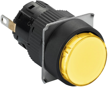 Schneider Electric XB6EAV5BP СИГН. ЛАМПА, КРУГ., ЖЕЛТАЯ, LED, 24В