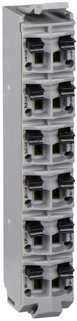 Schneider Electric TM5ACTB12PS КЛЕММНЫЕ КОЛОДКИ-12 КОНТАКТОВ-24В= СЕРЫЙ
