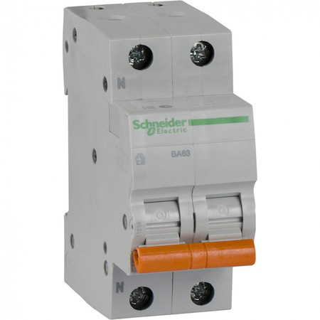 Schneider Electric 11214 АВТОМАТИЧЕСКИЙ ВЫКЛЮЧАТЕЛЬ ВА63 1П+Н 20A C 4,5 кА, Болгария/Италия
