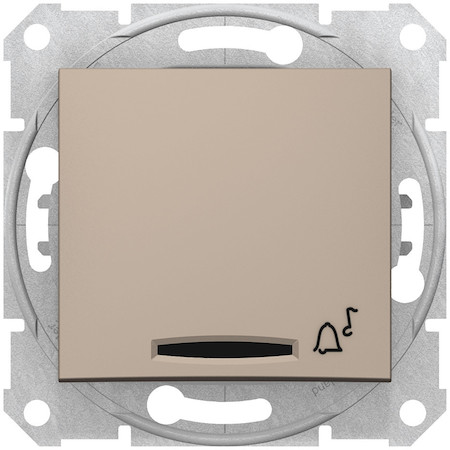 Schneider Electric SDN1600468 SEDNA ВЫКЛЮЧАТЕЛЬ кноп. с симв. "звонок" с подсв., сх.1, 10А, 250В, IP44, ТИТАН
