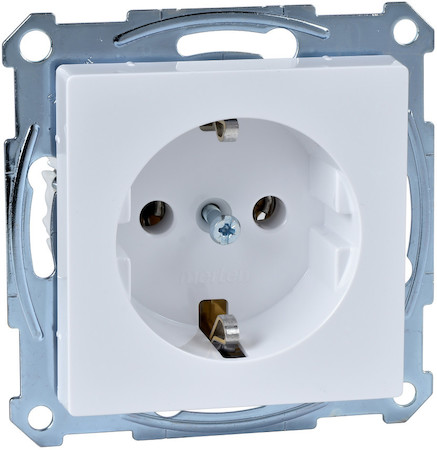 Schneider Electric MTN2401-0325 MERTEN РОЗЕТКА с заземлением, со шторками, АКТИВН.БЕЛЫЙ, SM