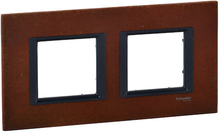 Schneider Electric MGU68.004.7A3 UNICA CLASS РАМКА 2-постовая, КЕЛЬТСКАЯ СТАЛЬ