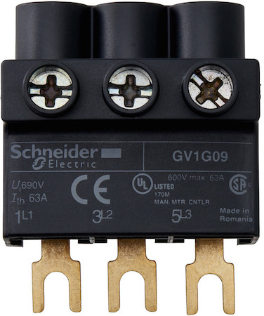 Schneider Electric GV1G09 КЛЕММНЫЙ БЛОК 63А 3П МОНТАЖ СВЕРХУ