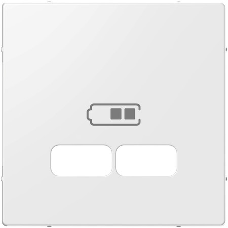 Schneider Electric MTN4367-0319 MERTEN ЦЕНТРАЛЬНАЯ НАКЛАДКА для USB механизма 2,1А, ПОЛЯРНЫЙ ПОЛ.БЕЛЫЙ, SM