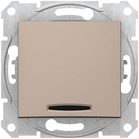 Schneider Electric SDN1600168 SEDNA ВЫКЛЮЧАТЕЛЬ кнопочный с син. подсв., сх.1а, 10А, 250В, ТИТАН