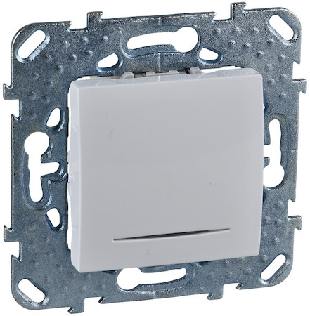 Schneider Electric MGU5.203.18NZD UNICA ПЕРЕКЛЮЧАТЕЛЬ 1-клавишный, с подсветкой, сх. 6а, БЕЛЫЙ
