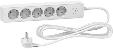 Schneider Electric ST9453W UNICA EXTEND удлинитель 5 розеток 2К+З, кабель 3м, белый