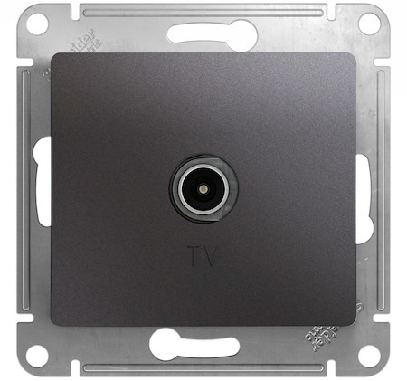 Schneider Electric GSL001392 GLOSSA TV РОЗЕТКА проходная 4DB, механизм, ГРАФИТ