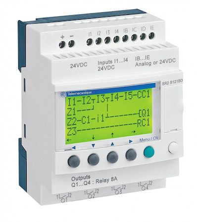 Schneider Electric SR2B121BD ZELIO LOGIC РЕЛЕ КОМПАКТ 12ВХ/ВЫХ =24В