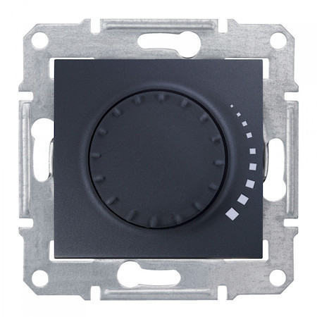 Schneider Electric SDN2200570 SEDNA СВЕТОРЕГУЛЯТОР повор-наж., прхдн., индукт., 60-500Вт/ВА, ГРАФИТ
