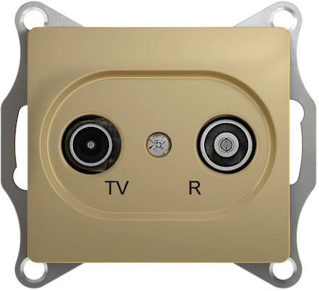 Schneider Electric GSL000495 GLOSSA TV-R РОЗЕТКА проходная 4DB, механизм, ТИТАН
