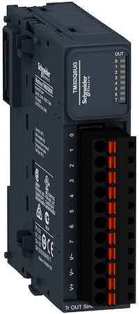 Schneider Electric TM3DQ8UG ДИСКРЕТНЫЙ МОДУЛЬ РАСШИРЕНИЯ ТМ3- 8 ВЫХОДОВ ТРАНЗИСТ ПРИЕМНИК ПРУЖ КЛЕММЫ