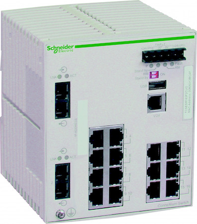 Schneider Electric TCSESM163F2CU0 КОММУТАТОР CONNEXIUM (MANAGED) 14TX/2FX