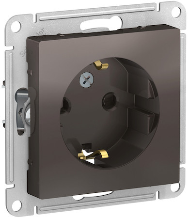 Schneider Electric ATN000645 ATLASDESIGN РОЗЕТКА с заземлением со шторками, 16А, механизм, МОККО