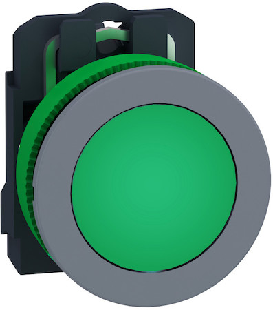 Schneider Electric XB5FVM3C0 СИГН. ЛАМПА 22ММ 230-240В ЗЕЛЕНАЯ, ЗАПОДЛИЦО, ПЛАСТИК C0