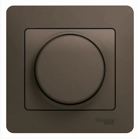 Schneider Electric GSL000834 GLOSSA СВЕТОРЕГУЛЯТОР (диммер) поворотный 300Вт, в сборе, ШОКОЛАД