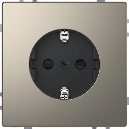 Schneider Electric MTN2300-6050 MERTEN D-Life РОЗЕТКА 16А с з/к и шторками, НИКЕЛЬ